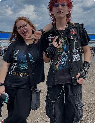 Fan group at festival